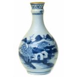 Chinese blue and white bottle vase, 22cm high. Condition reports are not available for this auction