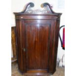 George III mahogany corner cupboard. Condition reports are not available for this auction