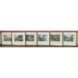 Six framer hunting prints Condition reports are not available for our Interiors Sale