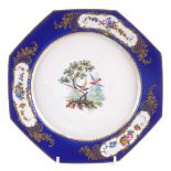 Sevres octagonal plate,