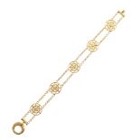 18ct gold 5-link bracelet