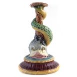 Minton Majolica candlestick