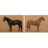 F.M. Hollams, "Sambo" and "Mischief", oil on board, a pair (2).