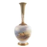 Royal Worcester vase signed H.Davies,