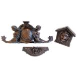 19th century carved hardwood pediment.