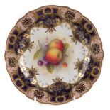 Royal Worcester plate signed A. Shuck