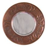 Copper framed mirror by Mawson Keswick