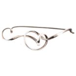 Georg Jensen "Forget Me Knot" silver brooch by Vivian Torun