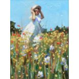 Sheree Valentine-Daines, "Summer Wildflowers", oil.