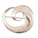 Georg Jensen silver 'continuity' brooch by Vivianna Torun