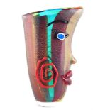 Murano glass face vase