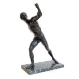 19th century bronze figure of a Greek Athlete.