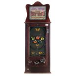 Butterfly penny slot pinball machine by B.M.Co (British Manufacturing Company), labelled 'Latest