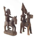 African tribal Bamana Equestrian figure and a Dogon equestrian figure,