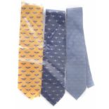 Two Bentley ties (yellow and blue) and one other Lamas Bentley tie.