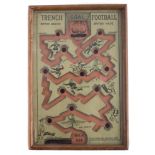 WW1 British Propaganda Trench Football pinball game, the reverse printed with 'Mode of Attack' and