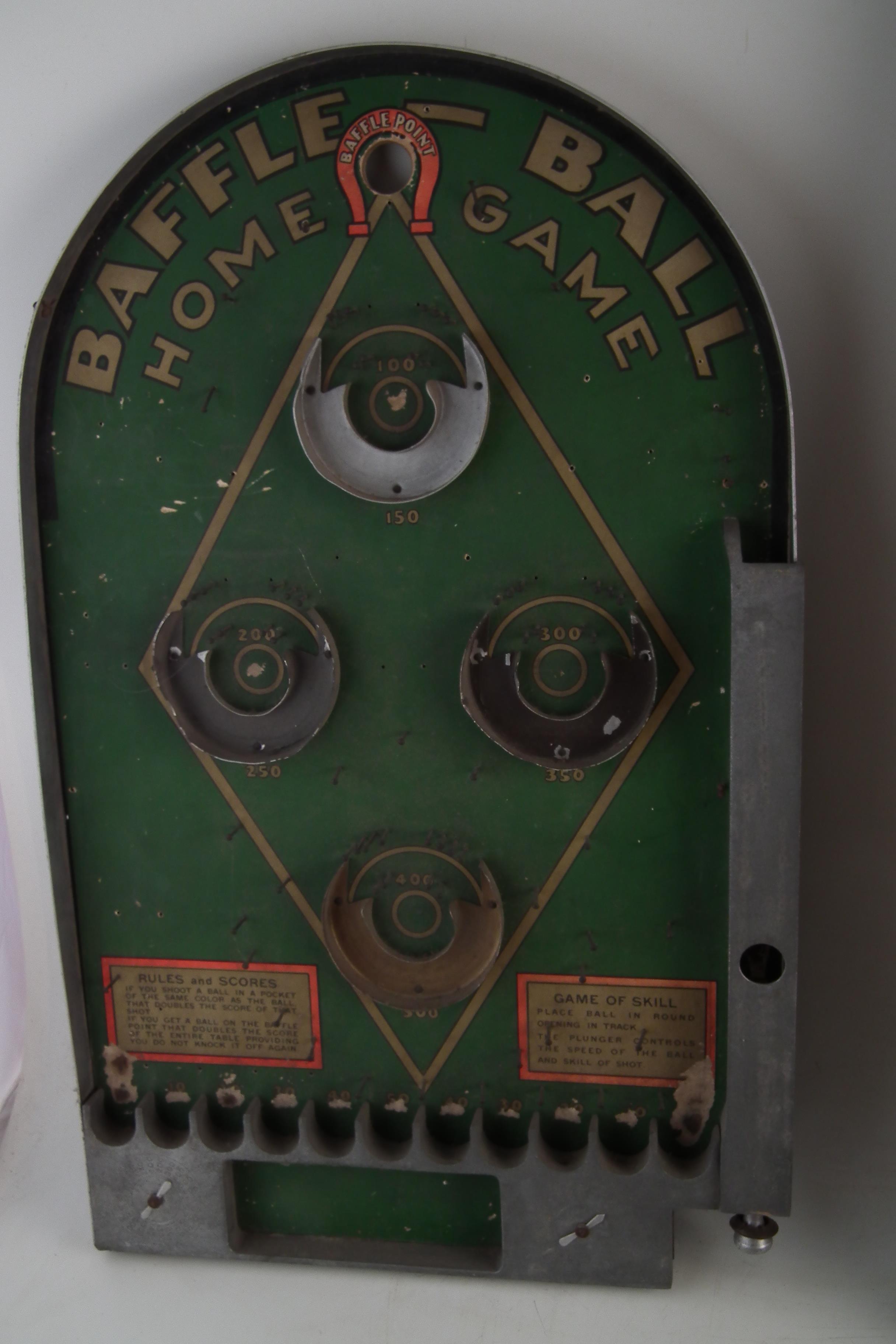 Four vintage Bagatelle board games, to include Poosh-Em-Up Rodeo, with box, Gotham Battle of the - Image 5 of 5