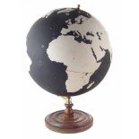 Philips "Slate" surface globe, diameter 19" with brass and turned wooden base.