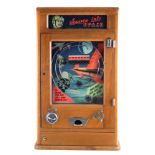 Parkers Automatic Supplies 'Journey into Space' penny slot pinball machine, seven hole game, with