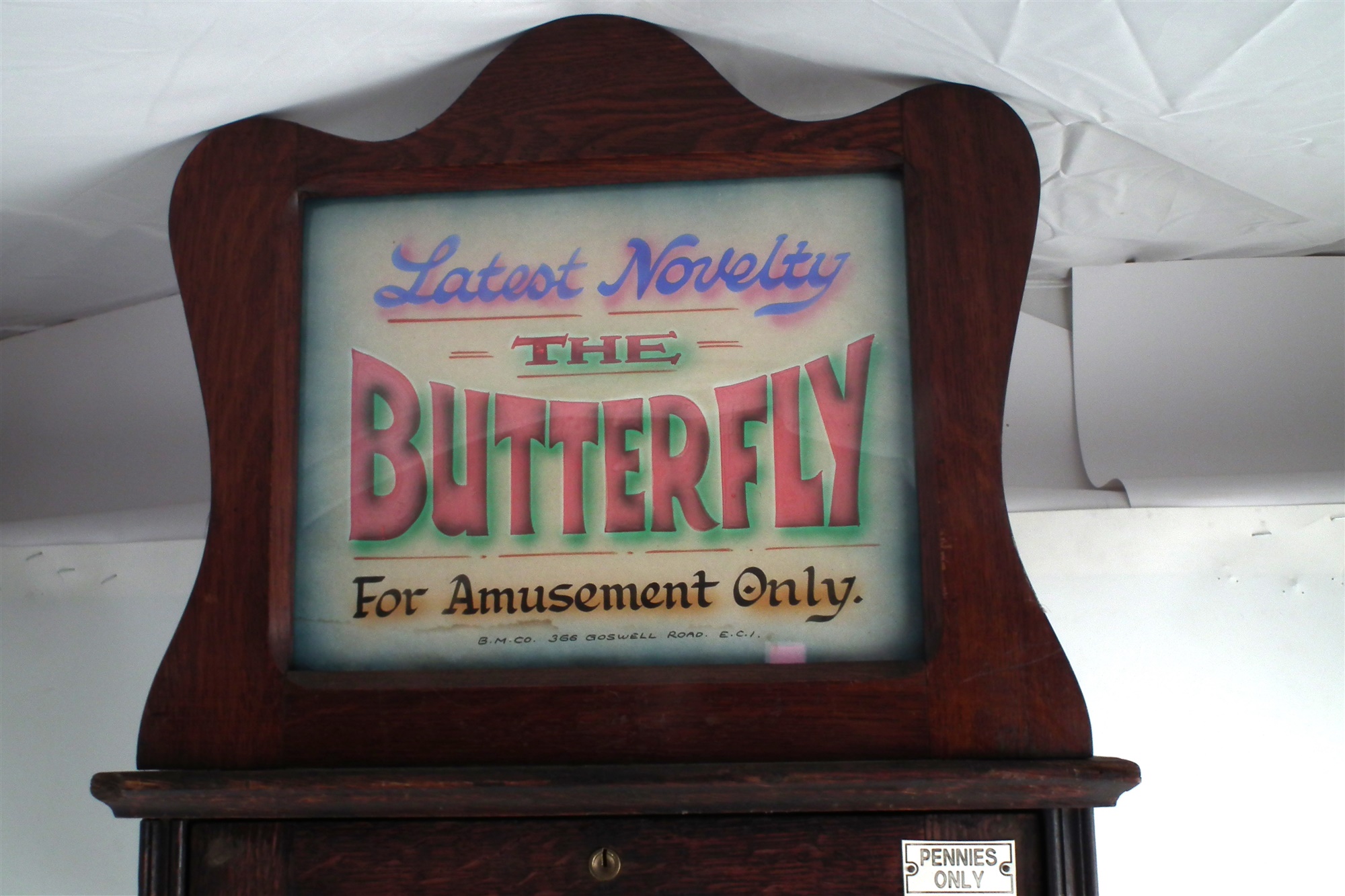 Butterfly penny slot pinball machine by B.M.Co (British Manufacturing Company), labelled 'Latest - Image 2 of 17