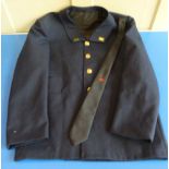 Blue British railway man's coat