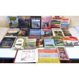 A quantity of steam trains themed books, including "The Golden Years of Steamtrains", "Steam Trains,