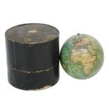 Miniature globe. diameter 4", titled"The Earth" Published by C Able-Klinger in Nuremberg with