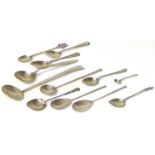 Assorted silver spoons, (12) gross weight 168g