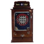 Oliver Whales 'Target for To-Night' penny slot machine, with twenty chromed fighter aircraft cups,