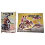 Poster "Triumph The Best in the World", 102cm (40") x 74cm (29") and one other poster promoting