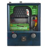 The Bennet Frantz Kicker and Catcher pinball slot machine, running of 1 cent coins, 44cm high. The