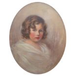 Lancelot Roberts, Portrait of a girl, oil on canvas.