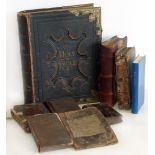 Holy Bible and seven other antiquarian books. Condition reports are not available for Interiors
