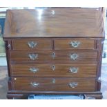 George III mahogany bureau. Condition reports are not available for Interiors Sale