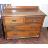 Victorian satinwood chest of two short and two long drawers. Condition reports are not available for
