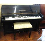 Black Rogers Eungblut Overstrung piano and stool, supplied by Musical Salons Ridgway, Picadilly,
