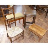 Victorian oak organ stool, music stool and one other. Condition reports are not available for