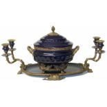 French bronze mounted tureen on candleabra stand. Condition reports are not available for