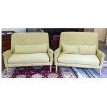 Pair of Marks & Spencer ochre coloured "Adlington" love seats. Condition reports are not available