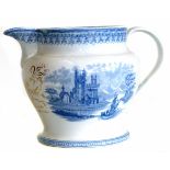 19th century blue and white jug names Thomas Clarke, 1863 Condition reports are not available for
