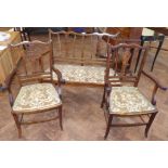 Edwardian mahogany 3-piece salon suite Condition reports are not available for Interiors Sale