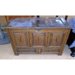 17th century oak coffer. Condition reports are not available for Interiors Sale