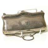 Silver evening purse, Birmingham, 1944 Condition reports are not available for Interiors Sale