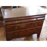 19th century rosewood three drawer chest. Condition reports are not available for Interiors Sale