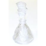 Lalique glass scent bottle. Condition reports are not available for Interiors Sale