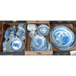 Large collection of Chinese export ware, 18th/19th century, most with damages, thirty seven