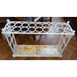Victorian cast iron eighteen division umbrella stand. Condition reports are not available for