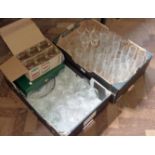 Quantity of mixed champagne flutes and others misc. glass ware. Condition reports are not