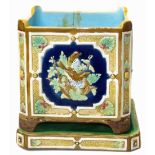 Victorian Majolica jardiniere with stand. Condition reports are not available for Interiors Sale
