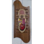 Jafect "O" cross river state wooden artwork wall decoration 134 x 51cm. Condition reports are not